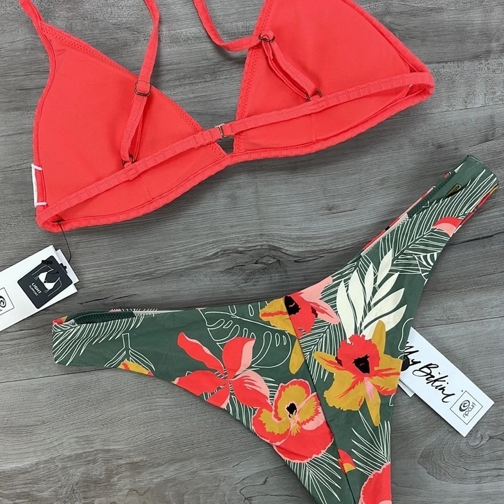 ☀️RIP CURL☀️ PREMIUM SURF BANDED FIXED TROPIC COAST SKIMPY REVERSIBLE BOX